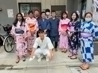 浴衣グループ写真
