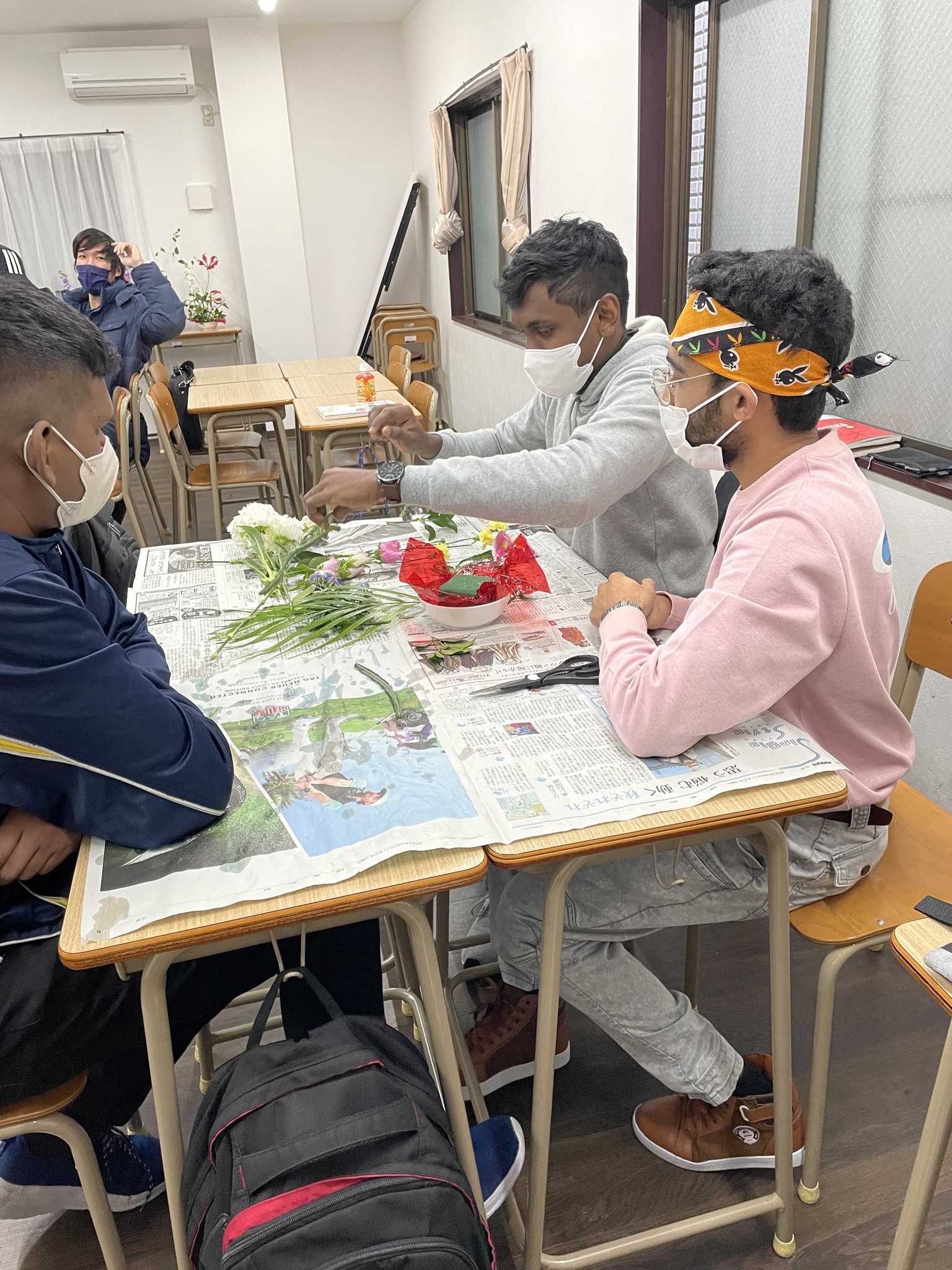 生け花活動風景